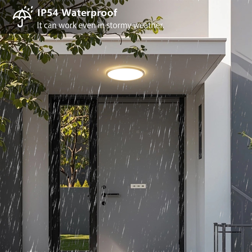 Brilagi - ULTRA SLIM LED plafondlamp voor badkamer LED/18W/230V Ø 30 cm goudkleurig IP54