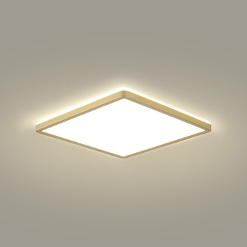 Brilagi - LED-badkamerarmatuur ULTRA SLIM LED/24W/230V 42x42 cm goudkleurig IP54