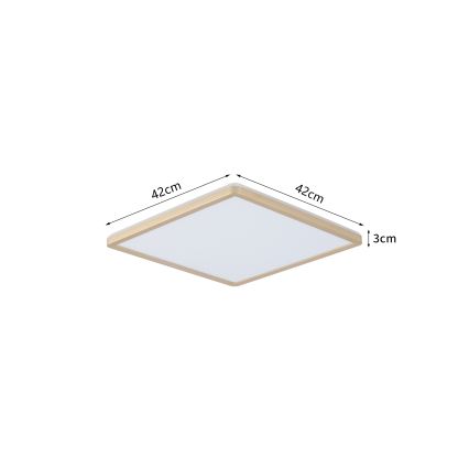Brilagi - LED-badkamerarmatuur ULTRA SLIM LED/24W/230V 42x42 cm goudkleurig IP54