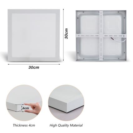 Brilagi - LED Badkamer plafondlamp FRAME LED/24W/230V 30x30 cm 3000/4000/6000K IP44 wit