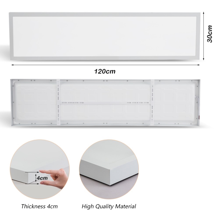 Brilagi - LED Badkamer plafondlamp FRAME LED/50W/230V 30x120 cm 3000/4000/6000K IP44 wit