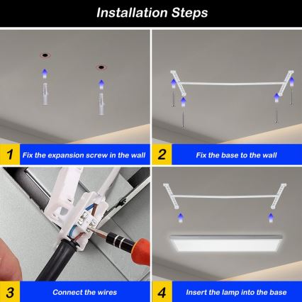 Brilagi - LED Badkamer plafondlamp FRAME LED/50W/230V 30x120 cm 3000/4000/6000K IP44 wit