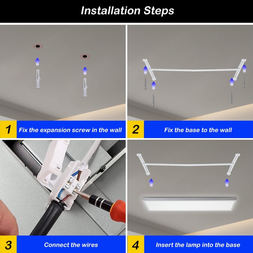 Brilagi - LED Badkamer plafondlamp FRAME LED/50W/230V 30x120 cm 3000/4000/6000K IP44 wit
