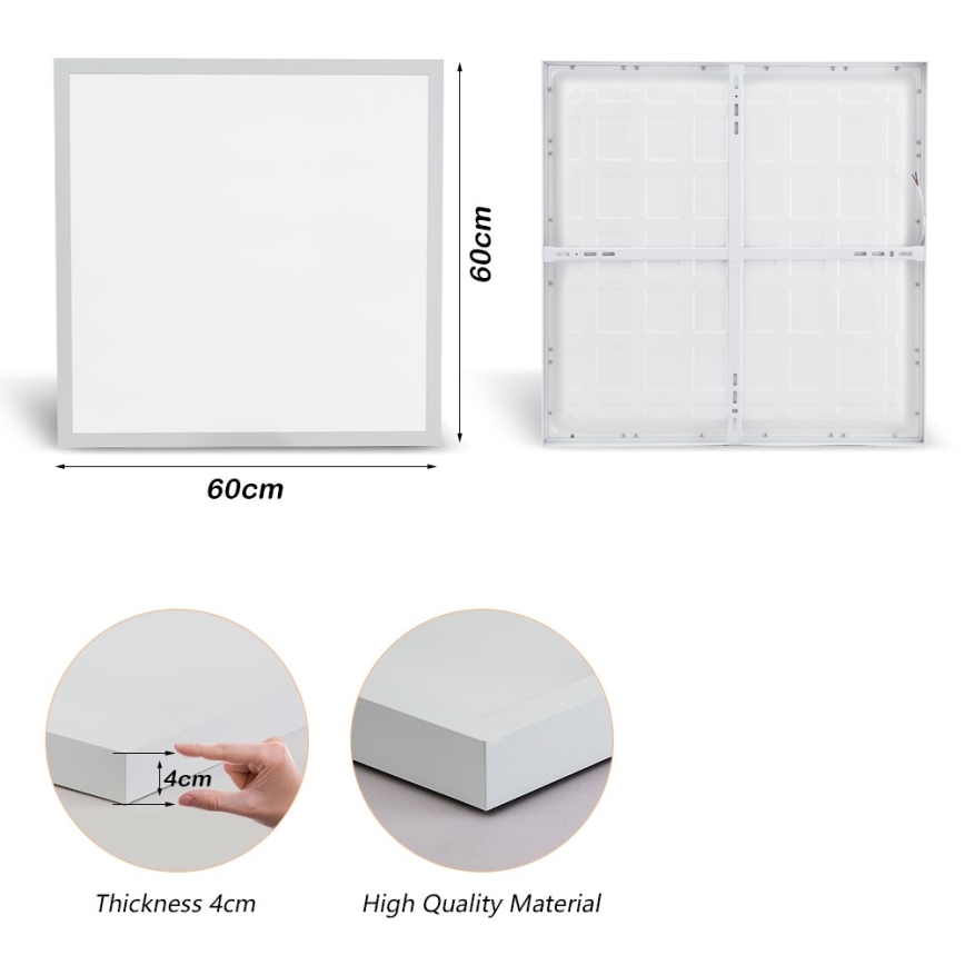 Brilagi - LED Badkamer plafondlamp FRAME LED/50W/230V 60x60 cm 3000/4000/6000K IP44 wit