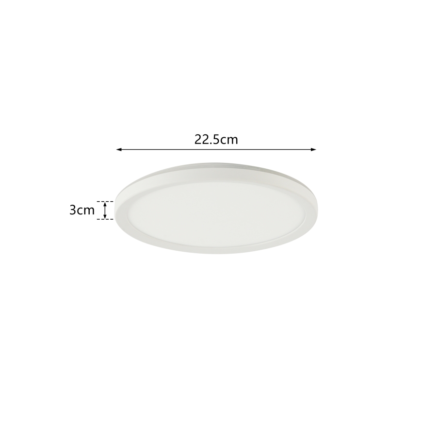 Brilagi - LED Badkamer plafondlamp ULTRA SLIM LED/12W/230V diameter 22,5 cm wit IP54