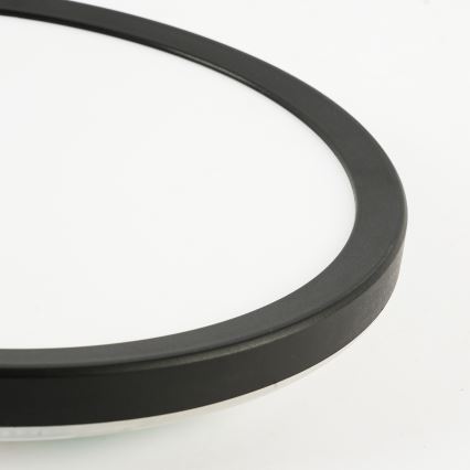 Brilagi - LED Badkamer plafondlamp ULTRA SLIM LED/12W/230V diameter 22,5 cm zwart IP54