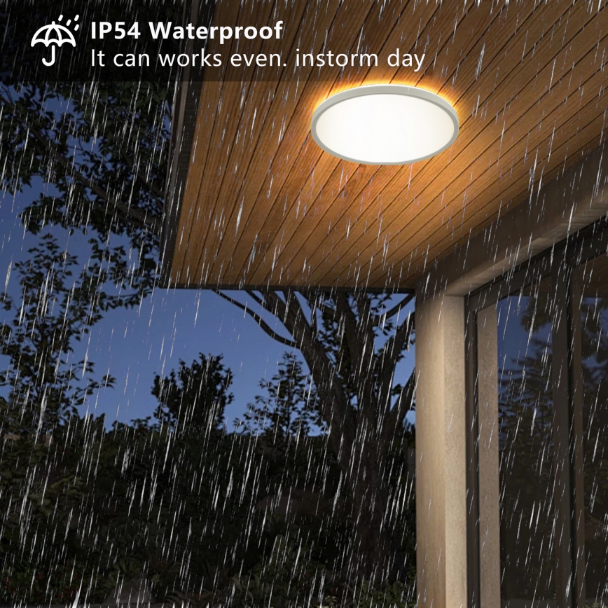 Brilagi - LED Badkamer plafondlamp ULTRA SLIM LED/18W/230V diameter 30 cm wit IP54