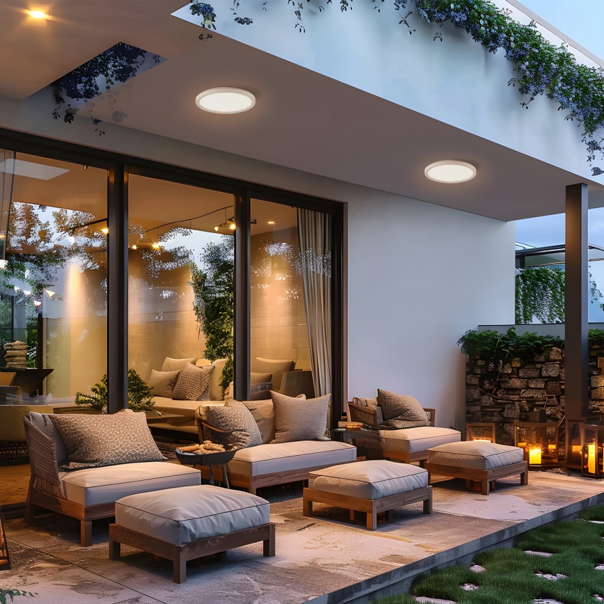 Brilagi - LED Badkamer plafondlamp ULTRA SLIM LED/18W/230V diameter 30 cm wit IP54