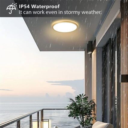 Brilagi - LED-plafondlamp voor badkamer ULTRA SLIM LED/24W/230V Ø 42 cm goudkleurig IP54