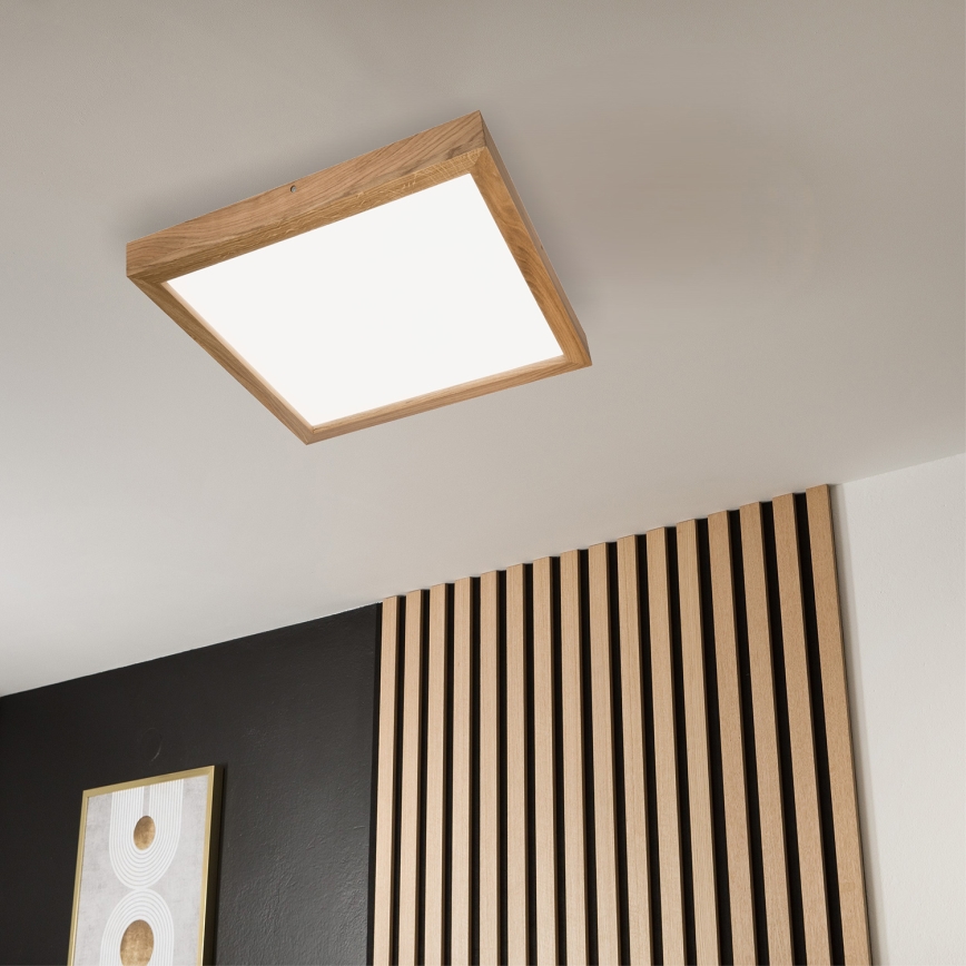 Brilagi - LED Plafondlamp WOODY FRAME LED/50W/230V 60x60 cm IP44 eiken
