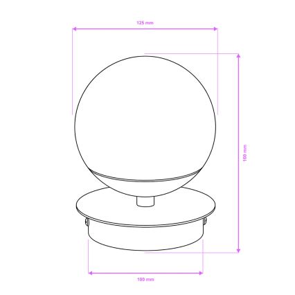 Brilagi - LED-badkamerwandlamp BALL LED/6W/230V 3000/4000/6500K IP44 zwart