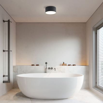 Brilagi - LED-plafondlamp voor badkamer FORIS LED/14W/230V Ø 12 cm zwart IP44