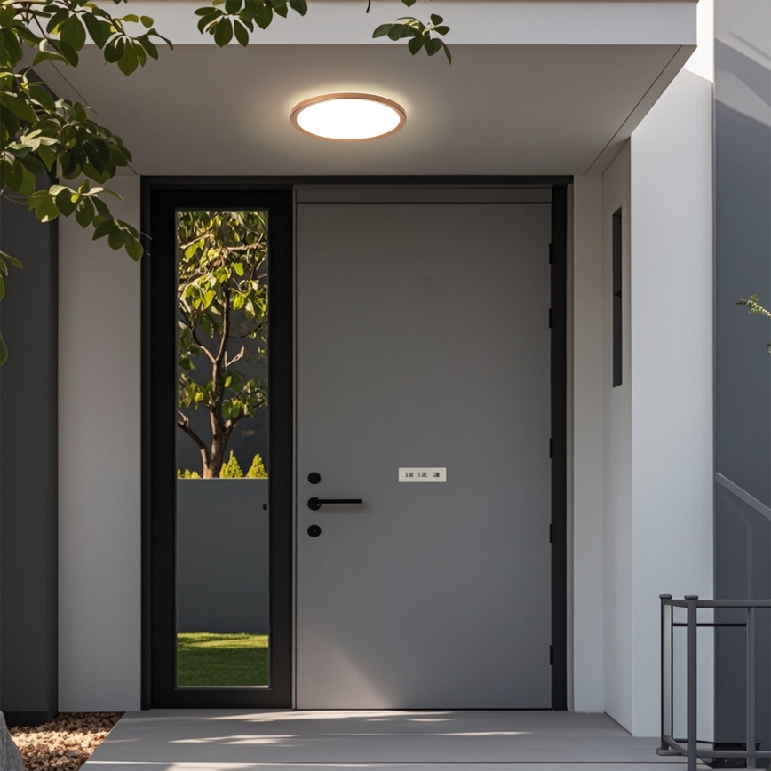 Brilagi - LED plafondlamp voor badkamer ULTRA SLIM LED/12W/230V Ø 22,5 cm roségoud IP54