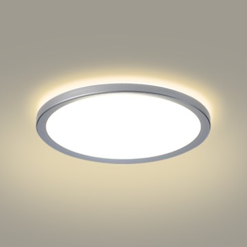 Brilagi - LED badkamerplafondlamp ULTRA SLIM LED/24W/230V pr. 42 cm zilver IP54