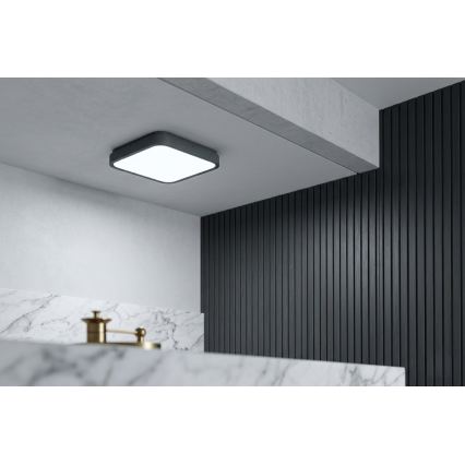 BRILAGI - ZENNA LED plafondlamp voor de badkamer LED/24W/230V 34,5x34,5 cm IP44 antraciet