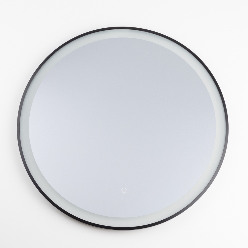 Brilagi - LED-badkamerspiegel ASTI LED/19W/230V Ø 60 cm zwart IP44 CRI 90 dimbaar + CCT