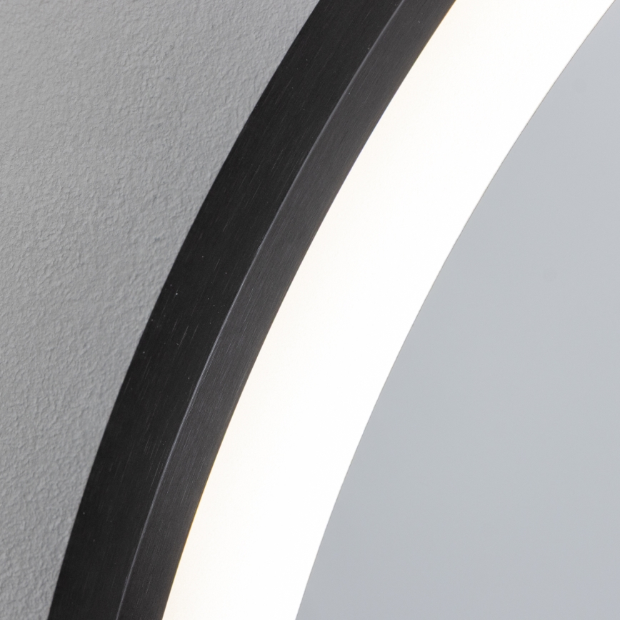 Brilagi - LED-badkamerspiegel ASTI LED/19W/230V Ø 60 cm zwart IP44 CRI 90 dimbaar + CCT
