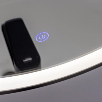 Brilagi - LED-badkamerspiegel ASTI LED/19W/230V Ø 60 cm zwart IP44 CRI 90 dimbaar + CCT