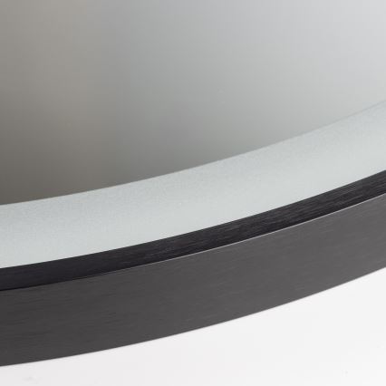 Brilagi - LED-badkamerspiegel ASTI LED/19W/230V Ø 60 cm zwart IP44 CRI 90 dimbaar + CCT