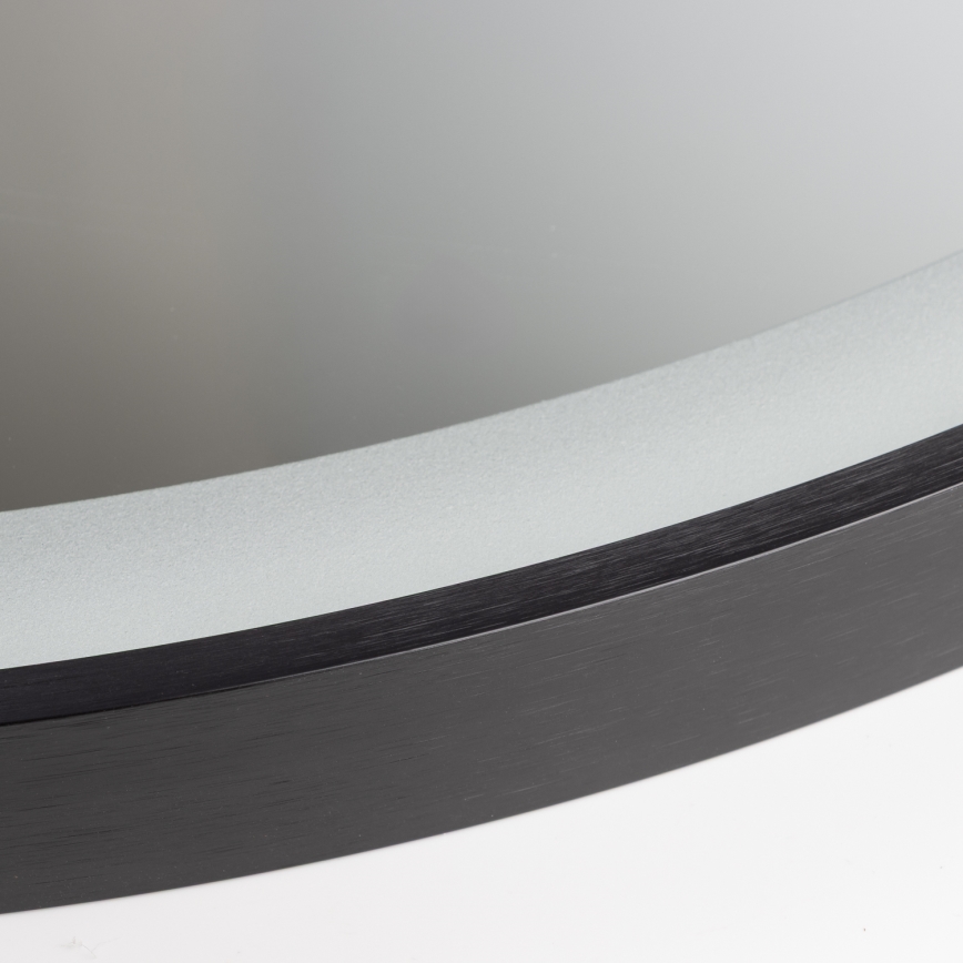 Brilagi - LED-badkamerspiegel ASTI LED/19W/230V Ø 60 cm zwart IP44 CRI 90 dimbaar + CCT