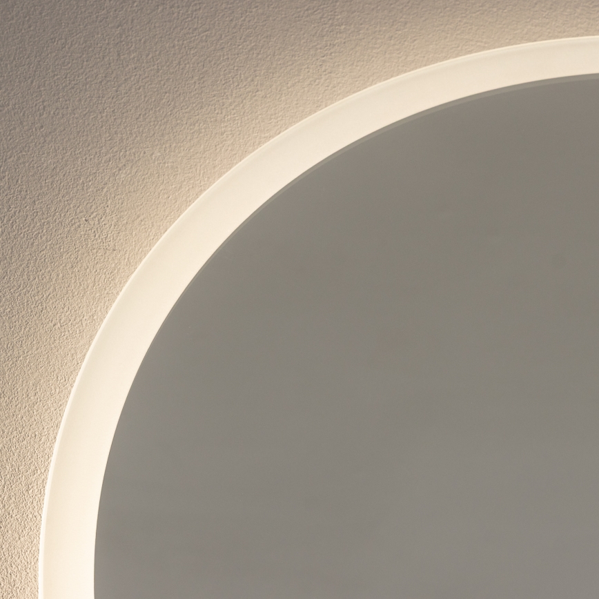 Brilagi - LED-badkamerspiegel BERNATE LED/19W/230V Ø 60 cm zilverkleurig IP44 CRI 90 dimbaar + CCT