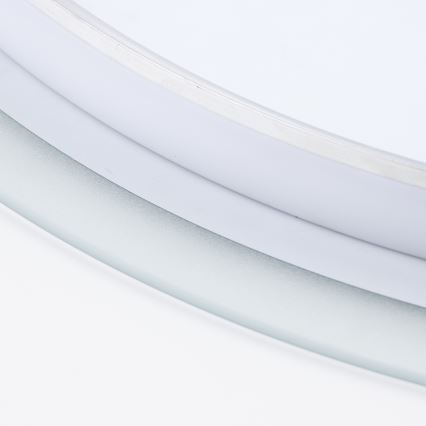 Brilagi - LED-badkamerspiegel BERNATE LED/19W/230V Ø 60 cm zilverkleurig IP44 CRI 90 dimbaar + CCT