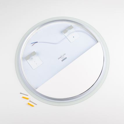 Brilagi - LED-badkamerspiegel BERNATE LED/19W/230V Ø 60 cm zilverkleurig IP44 CRI 90 dimbaar + CCT