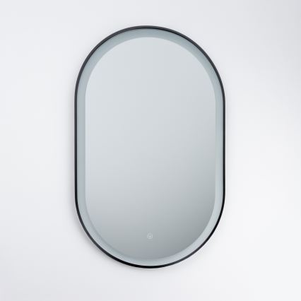 Brilagi - LED-badkamerspiegel CANZO LED/25W/230V 50x80 cm zwart IP44 CRI 90 dimbaar + CCT