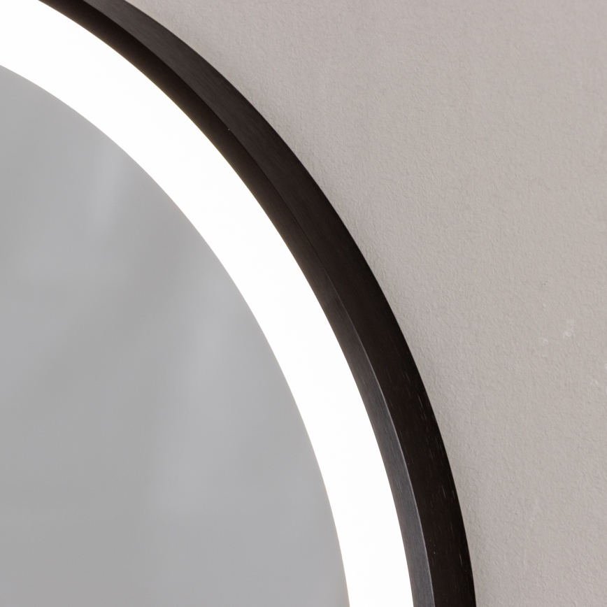 Brilagi - LED-badkamerspiegel CANZO LED/25W/230V 50x80 cm zwart IP44 CRI 90 dimbaar + CCT