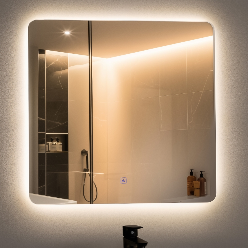 Brilagi - LED badkamerspiegel COMO LED/24W/230V 60x60 cm IP44 CRI 90 dimbaar + CCT