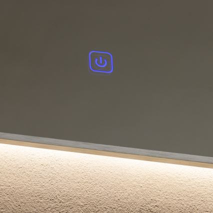 Brilagi - LED-badkamerspiegel DESIO LED/28W/230V 60x80 cm zilver IP44 CRI 90 dimbaar + CCT