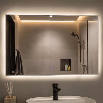 Brilagi - LED-badkamerspiegel DESIO LED/30W/230V 60x90 cm zilver IP44 CRI 90 dimbaar + CCT