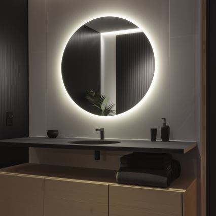 Brilagi - LED badkamerspiegel LUNA LED/32W/230V Ø 100 cm IP44 CRI 90 dimbaar +CCT