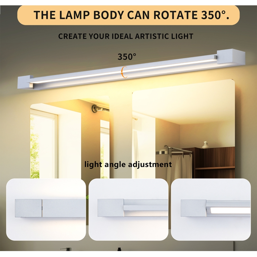 Brilagi - LED-spiegelverlichting voor badkamer AQUA LINE LED/36W/230V 120 cm IP44 mat chroom CRI 90