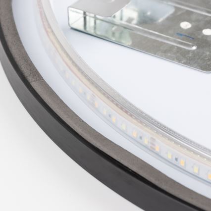 Brilagi - LED-badkamerspiegel NOVARA LED/19W/230V Ø 60 cm zwart IP44 CRI 90 dimbaar + CCT