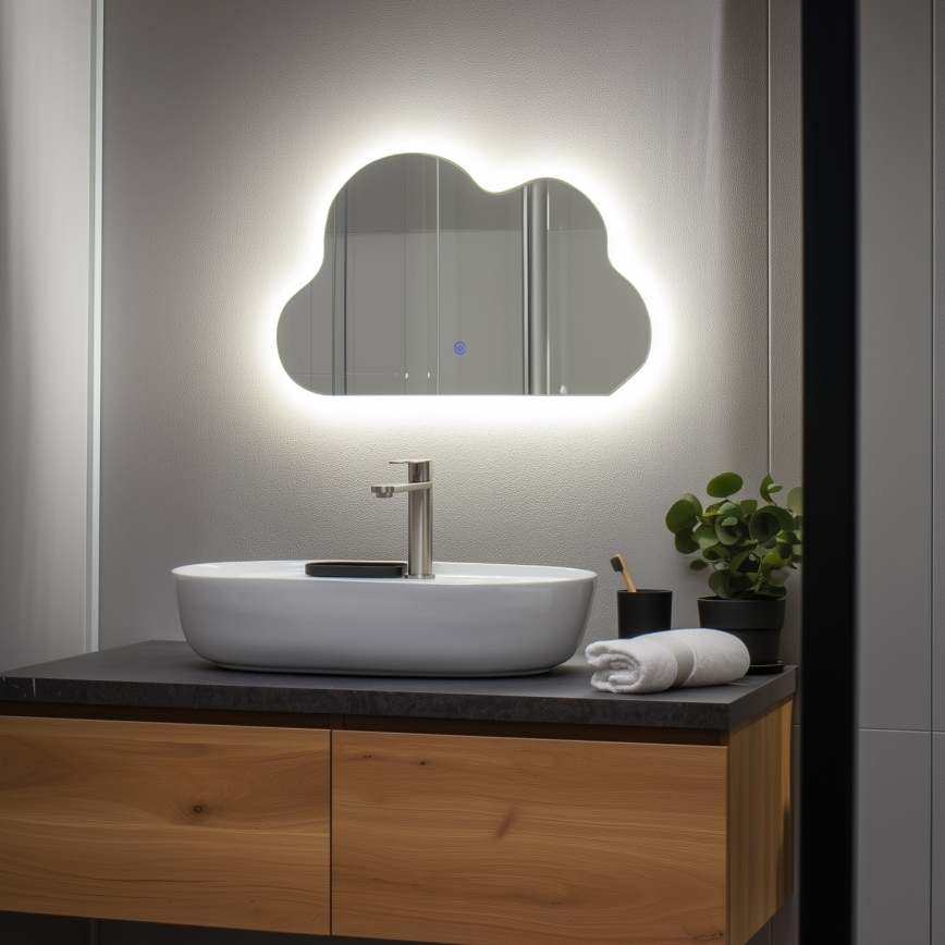 Brilagi - LED-badkamerspiegel NUVOLA LED/19W/230V 37x60 cm IP44 CRI 90 dimbaar + CCT