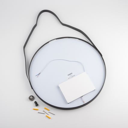 Brilagi - LED badkamerspiegel PALANZO LED/19W/230V Ø 60 cm zwart IP44 CRI 90 dimbaar + CCT