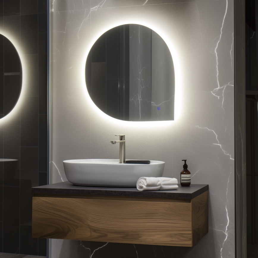 Brilagi - LED badkamerspiegel RICADI LED/19W/230V 60x60 cm IP44 CRI 90 dimbaar + CCT