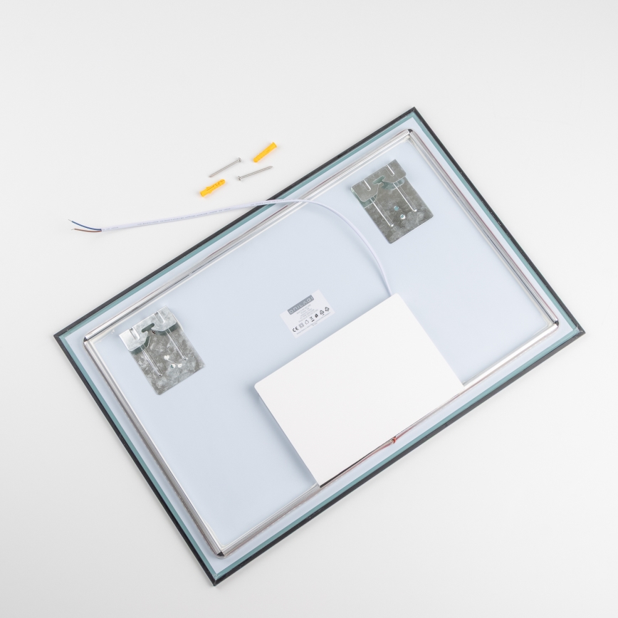 Brilagi - LED-badkamerspiegel SUELLO LED/20W/230V 40x60 cm zwart IP44 CRI 90 dimbaar + CCT