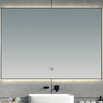 Brilagi - LED badkamerspiegel SUELLO LED/28W/230V 60x80 cm zwart IP44 CRI 90 dimbaar + CCT