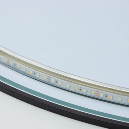 Brilagi - LED-badkamerspiegel VENA BLACK LED/26W/230V Ø 80 cm IP44 CRI 90 dimbaar + CCT