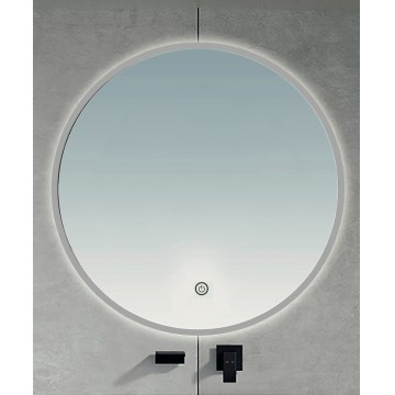 BRILAGI - LED Badkamerspiegel VENA SILVER LED/19W/230V Ø 60 cm IP44 CRI 90 dimbaar + CCT