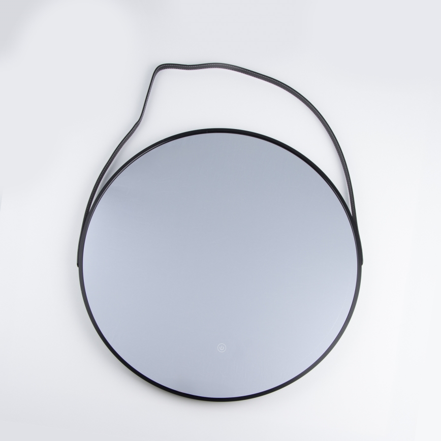 Brilagi - LED-badkamerspiegel VERESE LED/19W/230V Ø 60 cm zwart IP44 CRI 90 dimbaar + CCT