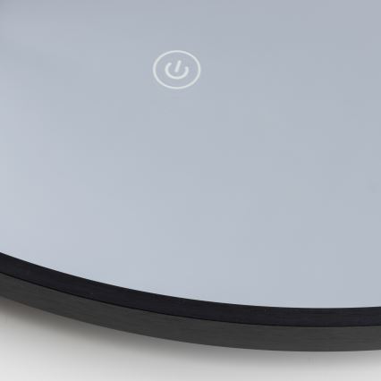 Brilagi - LED-badkamerspiegel VERESE LED/19W/230V Ø 60 cm zwart IP44 CRI 90 dimbaar + CCT