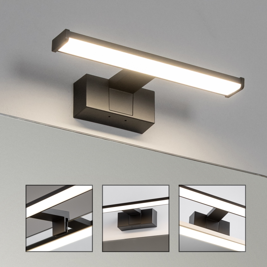 Brilagi - LED-badkamerspiegelverlichting 3-in-1 VESTRA LED/6W/230V 30 cm IP44 zwart