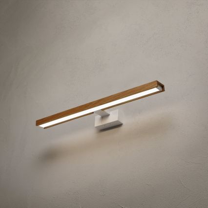 Brilagi - LED-spiegelverlichting 3-in-1 WOODY MIRROR LED/12W/230V 60 cm IP44 wit/eiken