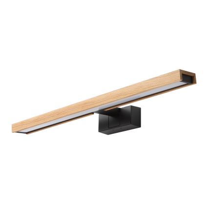 Brilagi - LED badkamerspiegelverlichting 3-in-1 WOODY MIRROR LED/12W/230V 60 cm IP44 zwart/eiken