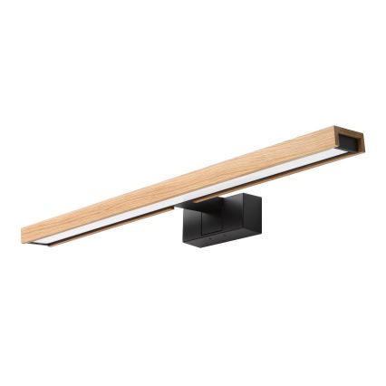 Brilagi - LED badkamerspiegelverlichting 3-in-1 WOODY MIRROR LED/12W/230V 60 cm IP44 zwart/eiken