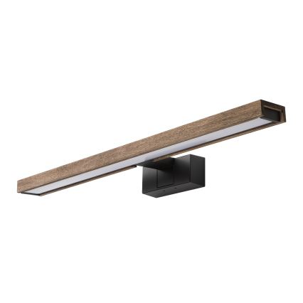 Brilagi - LED-spiegelverlichting 3-in-1 voor badkamer WOODY MIRROR LED/12W/230V IP44 zwart/eiken/walnoot