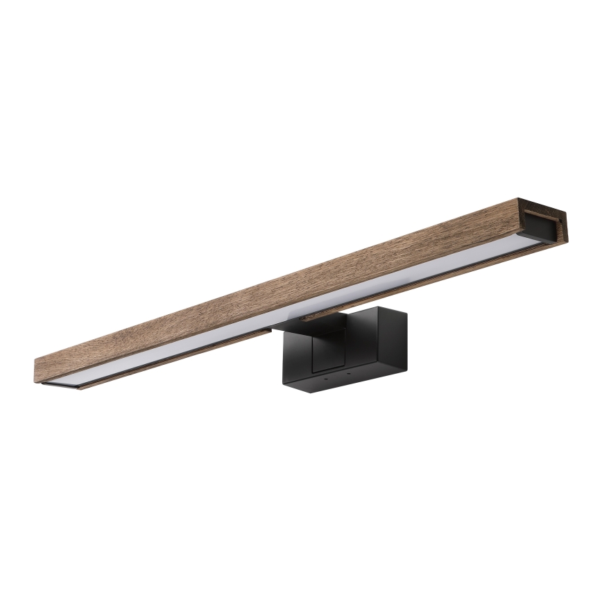 Brilagi - LED-spiegelverlichting 3-in-1 voor badkamer WOODY MIRROR LED/12W/230V IP44 zwart/eiken/walnoot